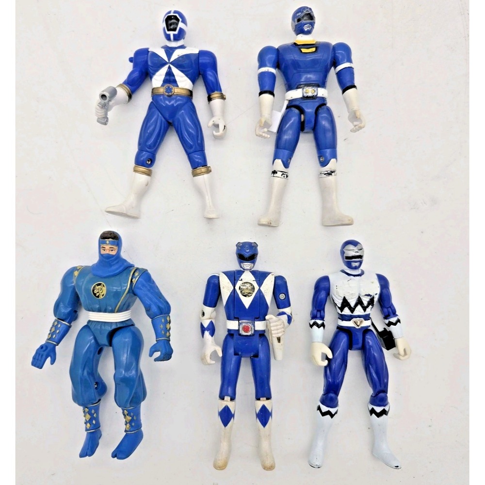 Blue Mighty Morphin Power Rangers Time Force Zeo Turbo Lightning Light Force lot